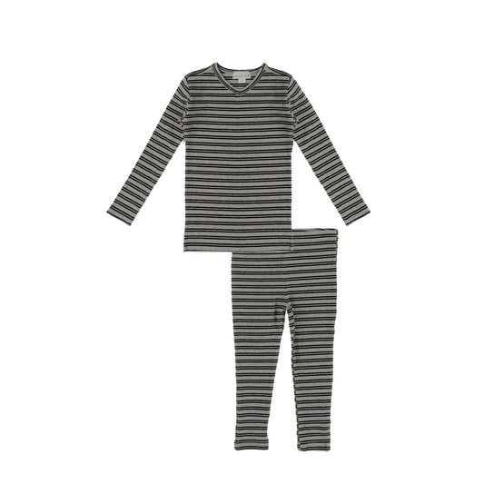 RIBBED STRIPED PAJAMAS