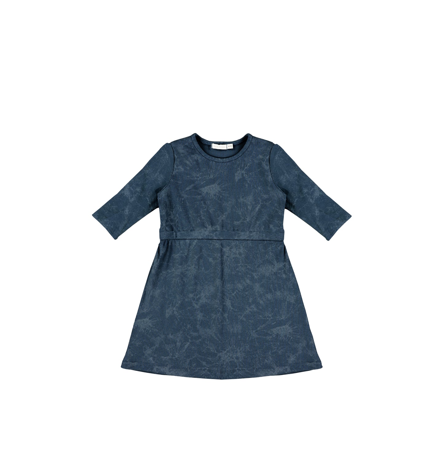 3/4 SLEEVES RIBBED WASH DRESS