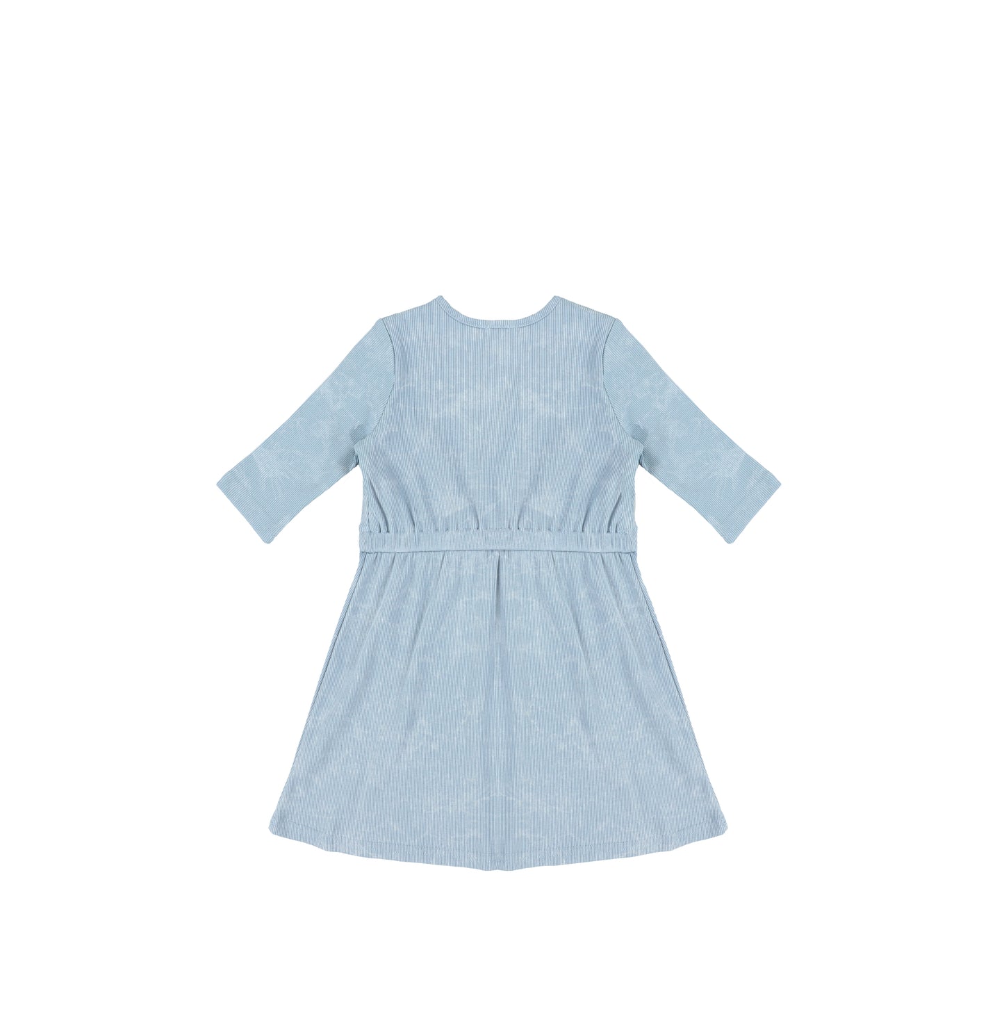 3/4 SLEEVES RIBBED WASH DRESS