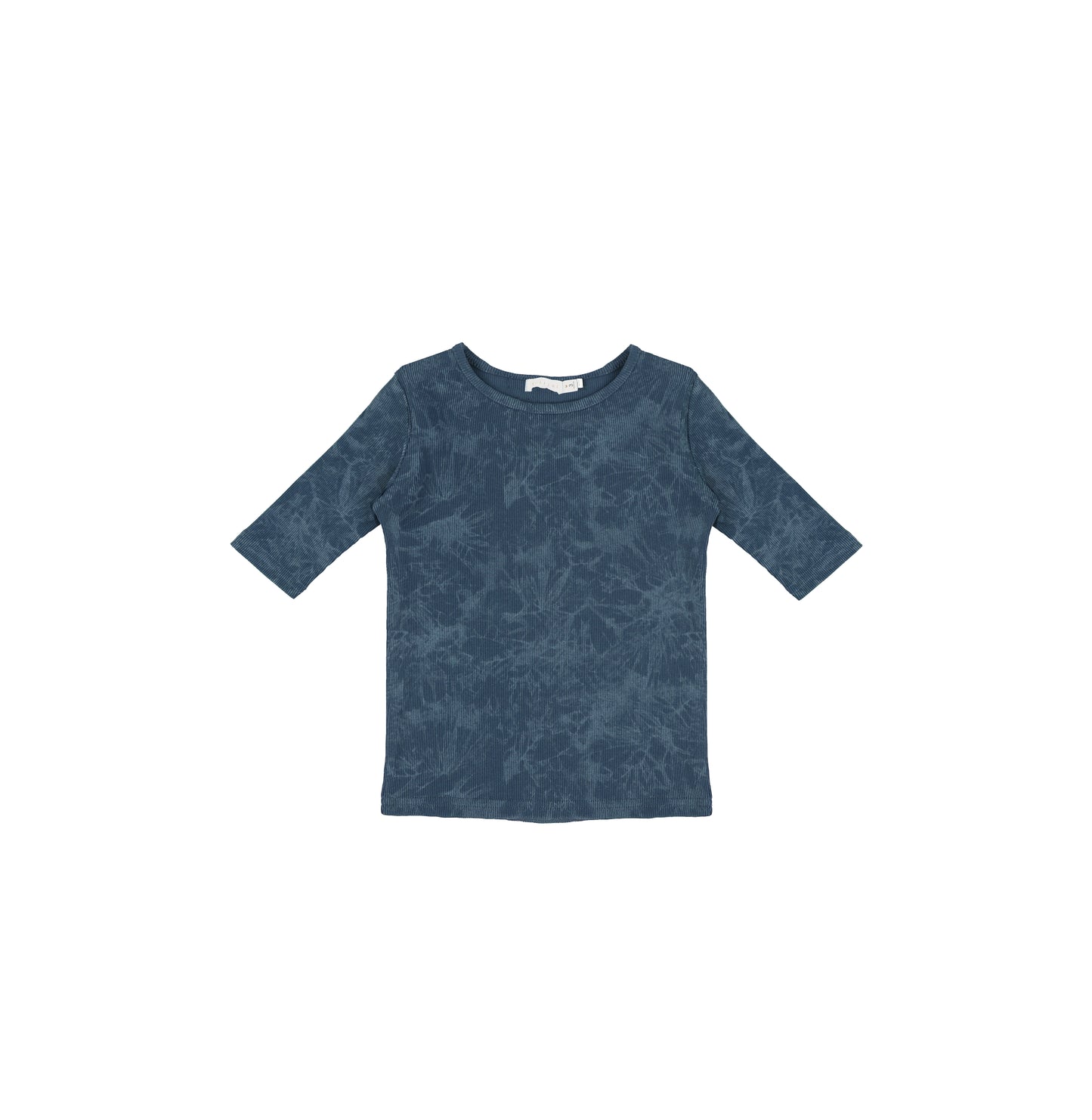 3/4 SLEEVES RIBBED WASH TSHIRT