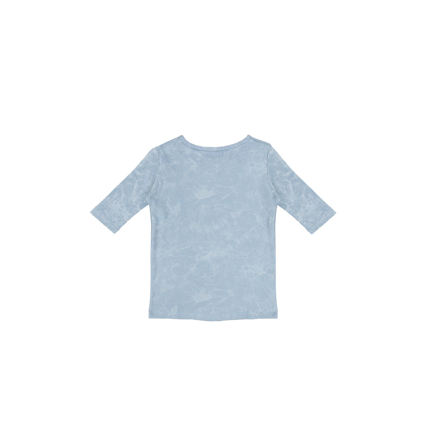3/4 SLEEVES RIBBED WASH TSHIRT