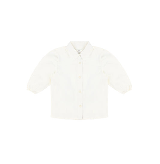 3/4 SLEEVES RUFFLE COLLAR BLOUSE