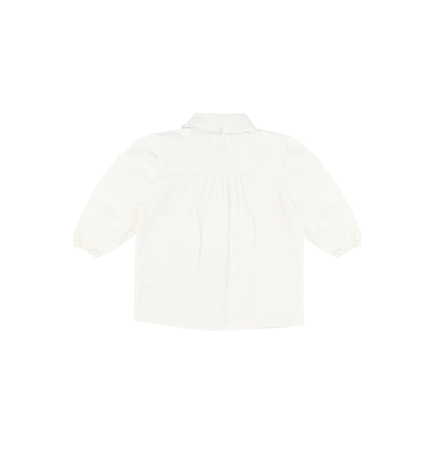 3/4 SLEEVES RUFFLE COLLAR BLOUSE