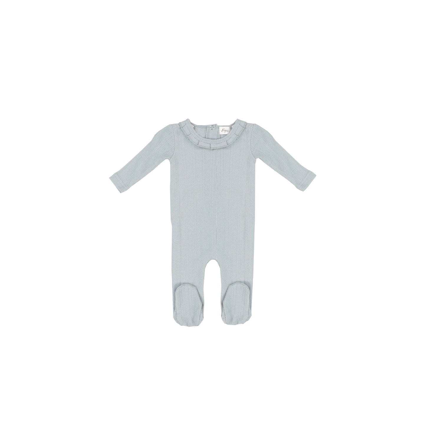 RUFFLE COLLAR POINTELLE FOOTIE