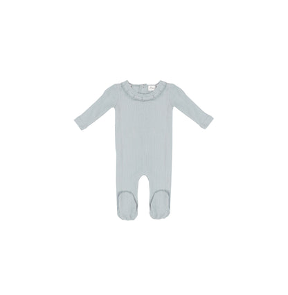 RUFFLE COLLAR POINTELLE FOOTIE