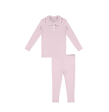 SCALLOPED TRIM PAJAMAS