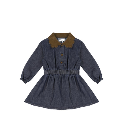 SCALLOP COLLAR DRESS
