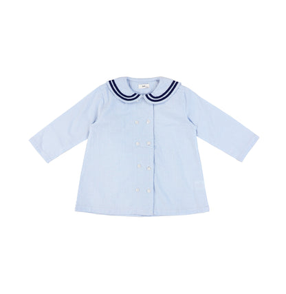 3/4 SLEEVES SEERSUCKER COLLAR SHIRT