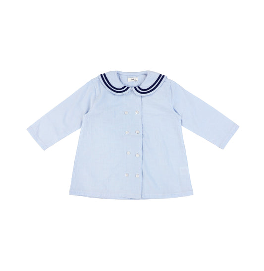 3/4 SLEEVES SEERSUCKER COLLAR SHIRT