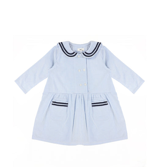 3/4 SLEEVES SEERSUCKER DRESS