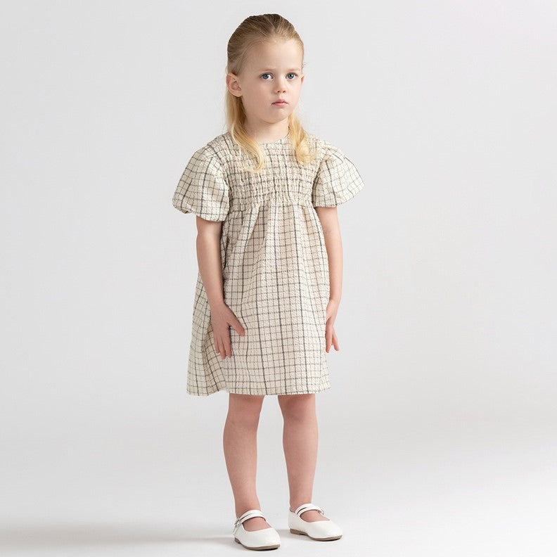 SHORT SLEEVES SEERSUCKER DRESS