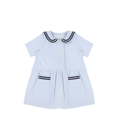 SHORT SLEEVES SEERSUCKER DRESS