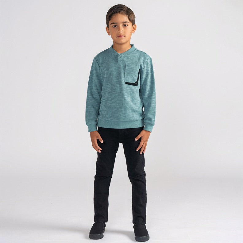 SLUB POCKET SWEATSHIRT