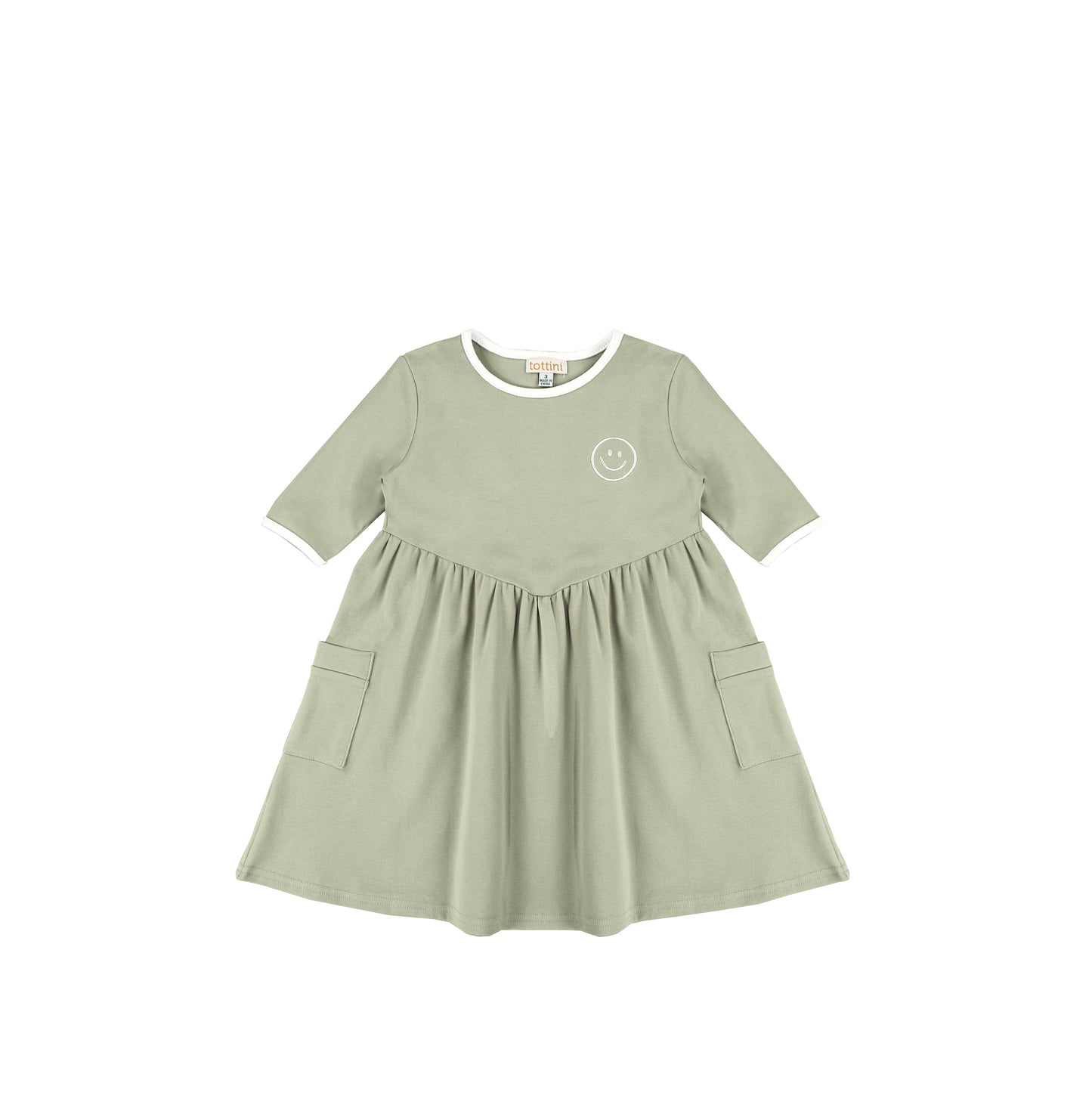 3/4 SLEEVES SMILEY DRESS