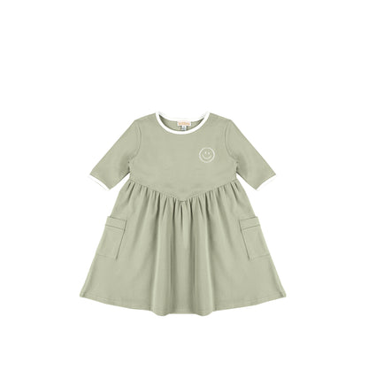 3/4 SLEEVES SMILEY DRESS