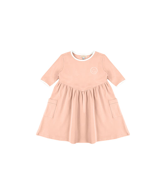 3/4 SLEEVES SMILEY DRESS