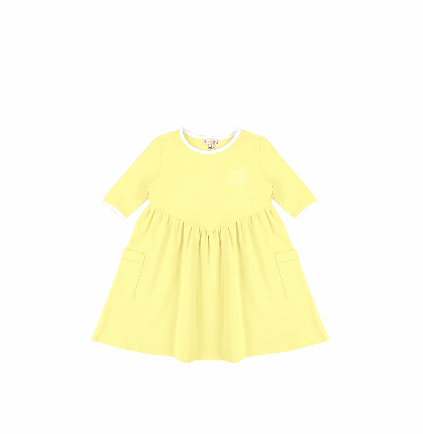 3/4 SLEEVES SMILEY DRESS