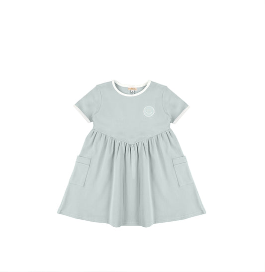 SHORT SLEEVES SMILEY DRESS