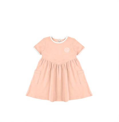 SHORT SLEEVES SMILEY DRESS
