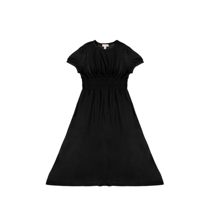 short sleeve smocked maxi dress Square Neckline Smocked Top Maxi Dress