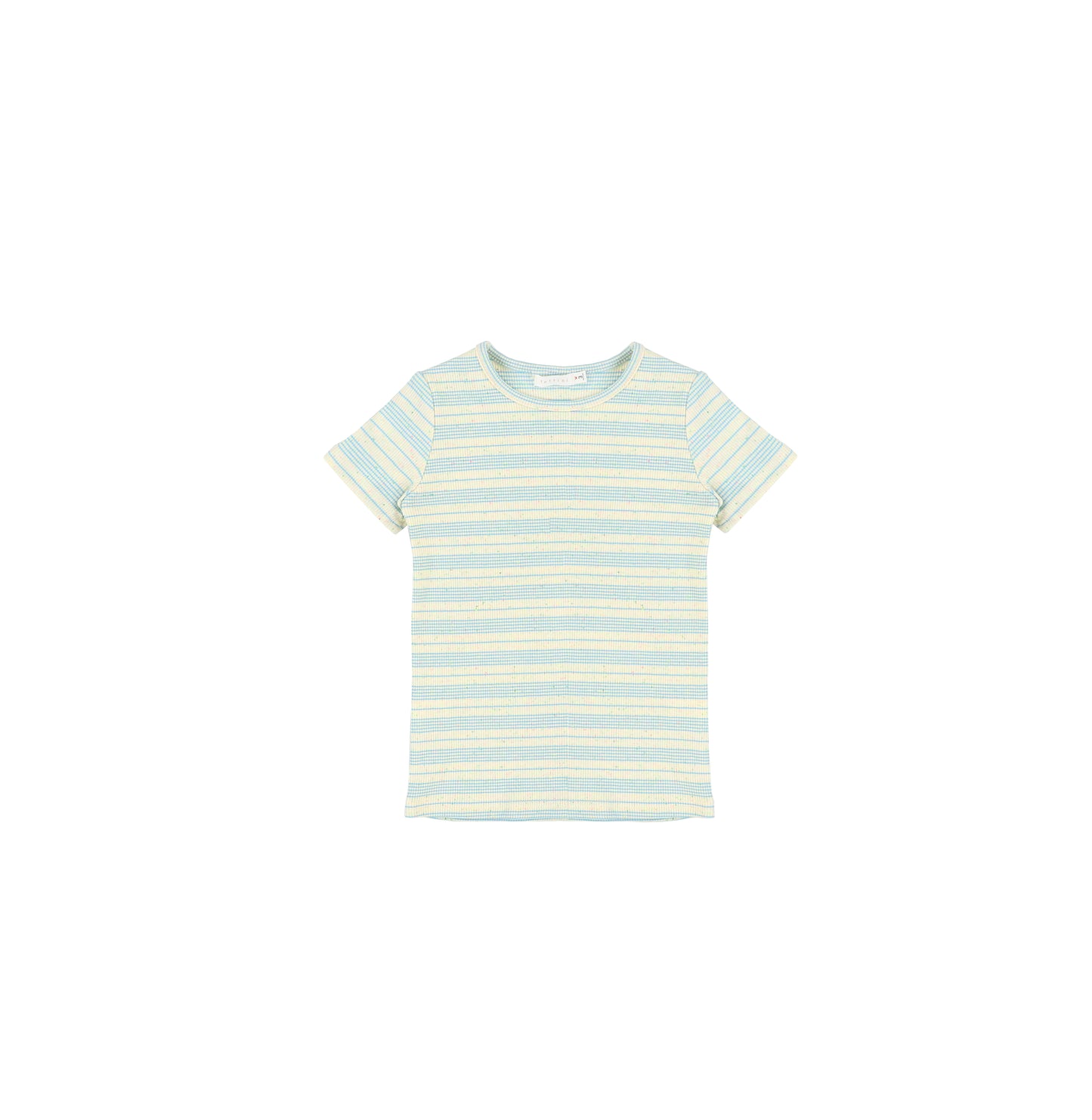 SHORT SLEEVES SPECKLE STRIPED TSHIRT