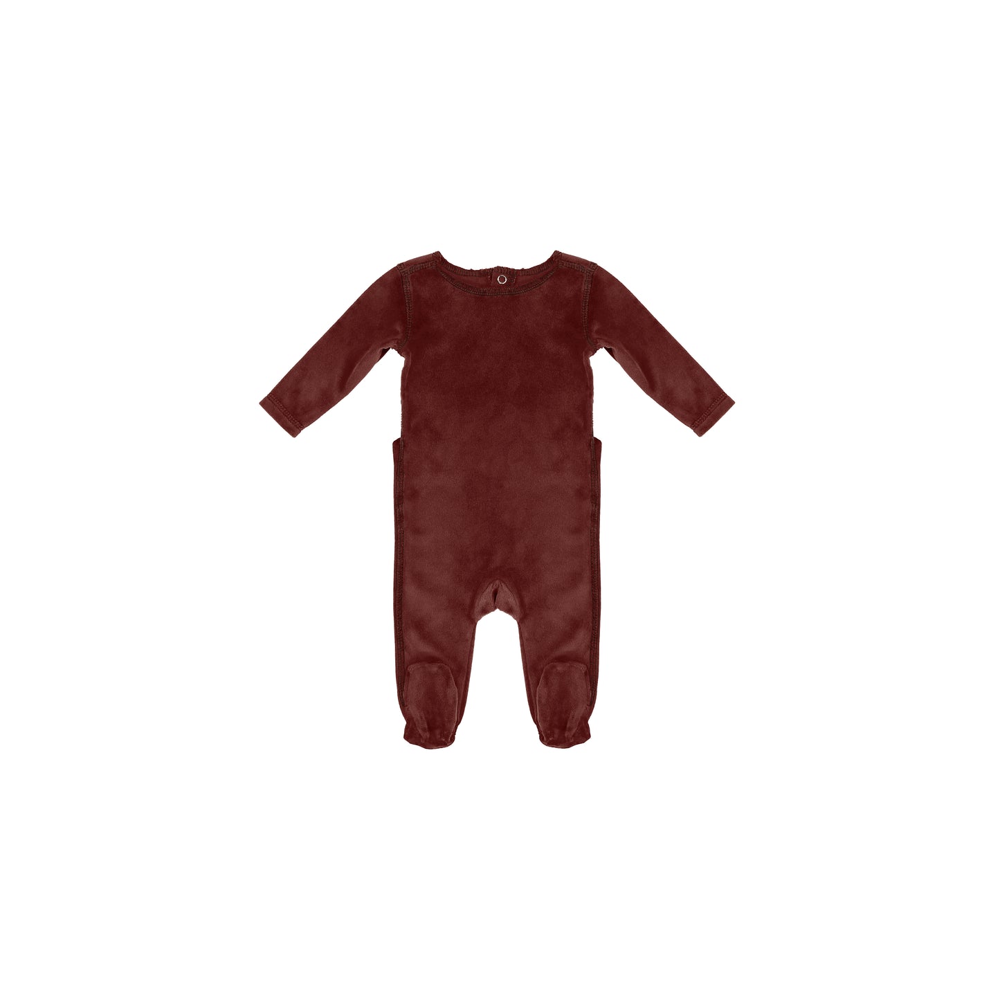 STITCHED VELOUR FOOTIE