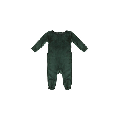 STITCHED VELOUR FOOTIE