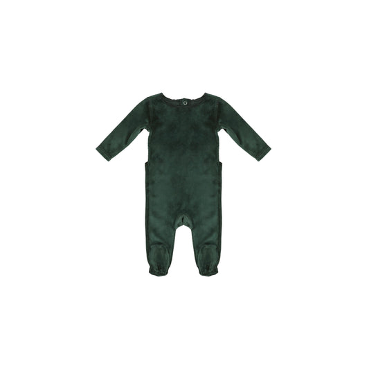 STITCHED VELOUR FOOTIE