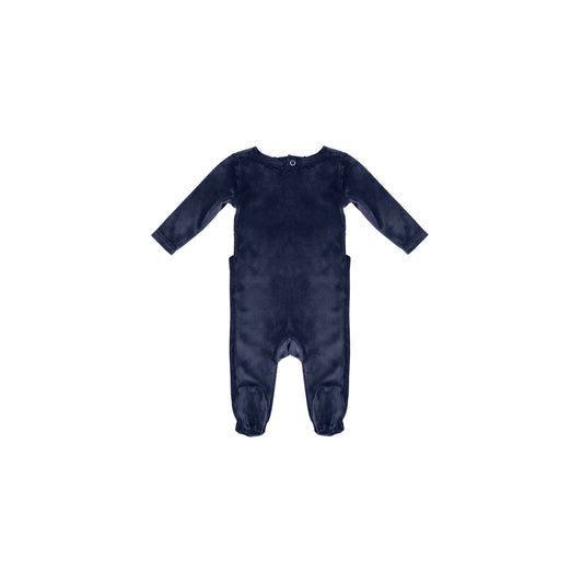STITCHED VELOUR FOOTIE