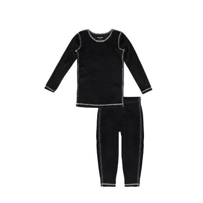 STITCHED VELOUR PAJAMAS