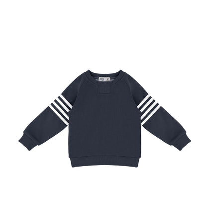 STRIPE SLEEVE SWEATSHIRT