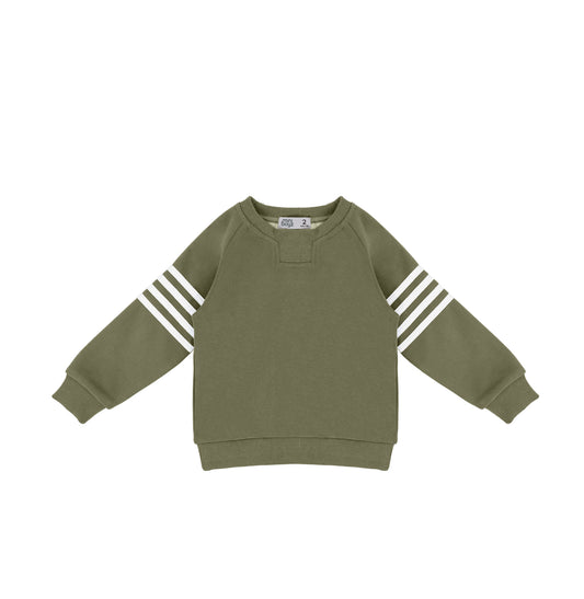 STRIPE SLEEVE SWEATSHIRT