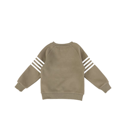STRIPE SLEEVE SWEATSHIRT