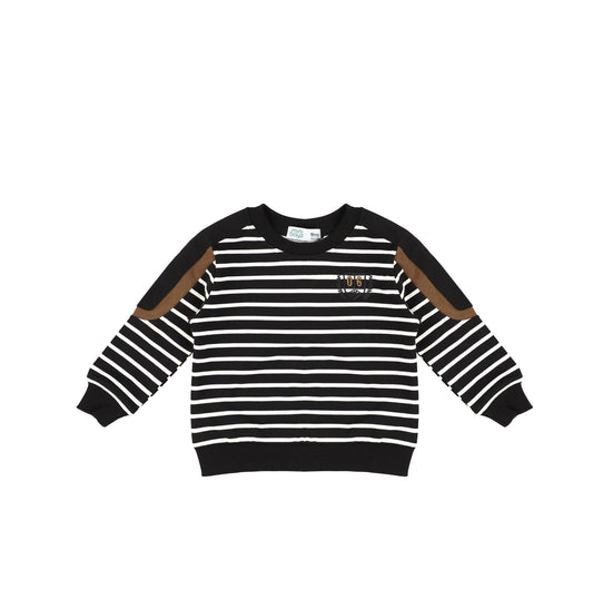 STRIPE VARSITY SWEATSHIRT