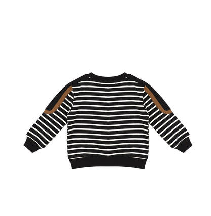 STRIPE VARSITY SWEATSHIRT