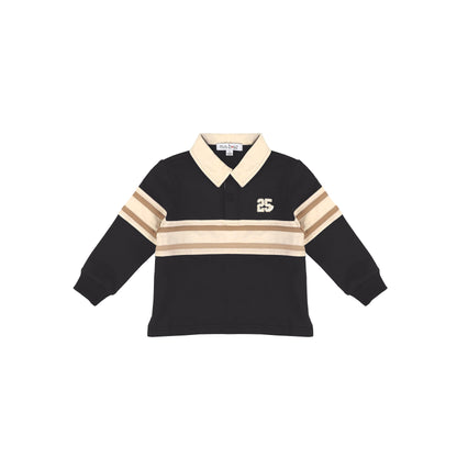 STRIPED NUMBER POLO