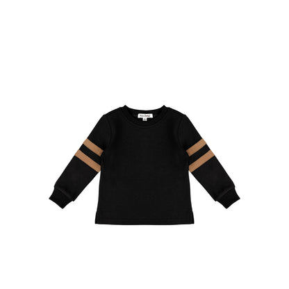 STRIPED SLEEVE SWEATSHIRT