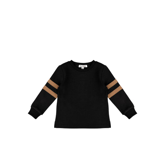 STRIPED SLEEVE SWEATSHIRT