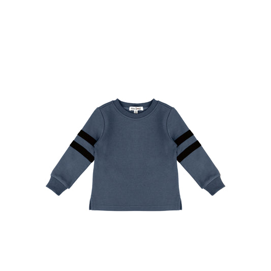 STRIPED SLEEVE SWEATSHIRT