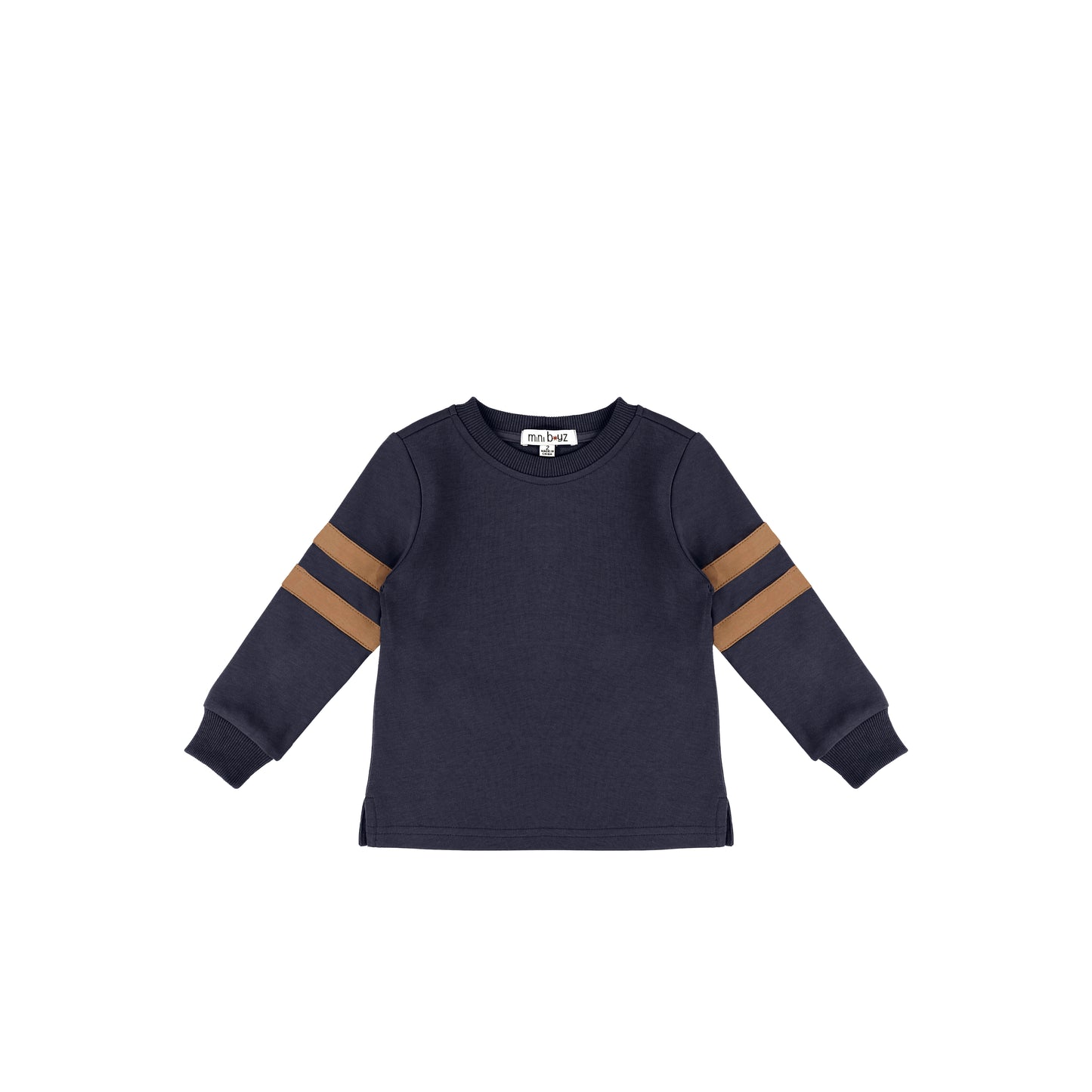 STRIPED SLEEVE SWEATSHIRT