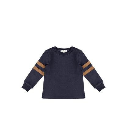 STRIPED SLEEVE SWEATSHIRT