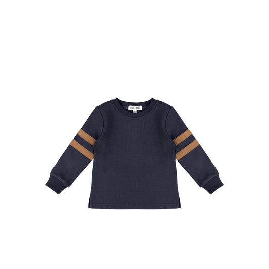 STRIPED SLEEVE SWEATSHIRT