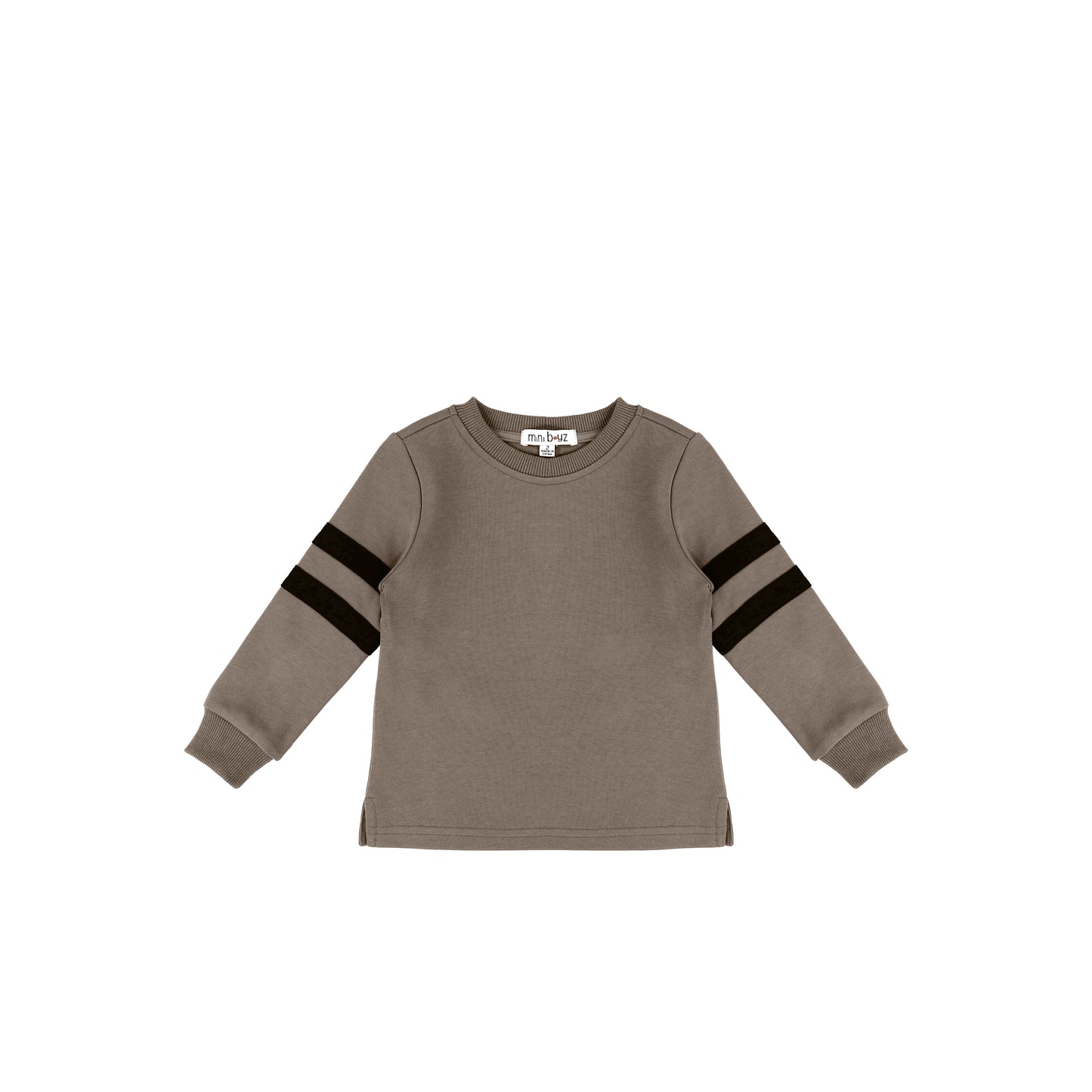 STRIPED SLEEVE SWEATSHIRT