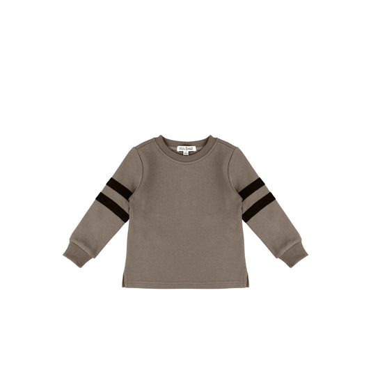 STRIPED SLEEVE SWEATSHIRT