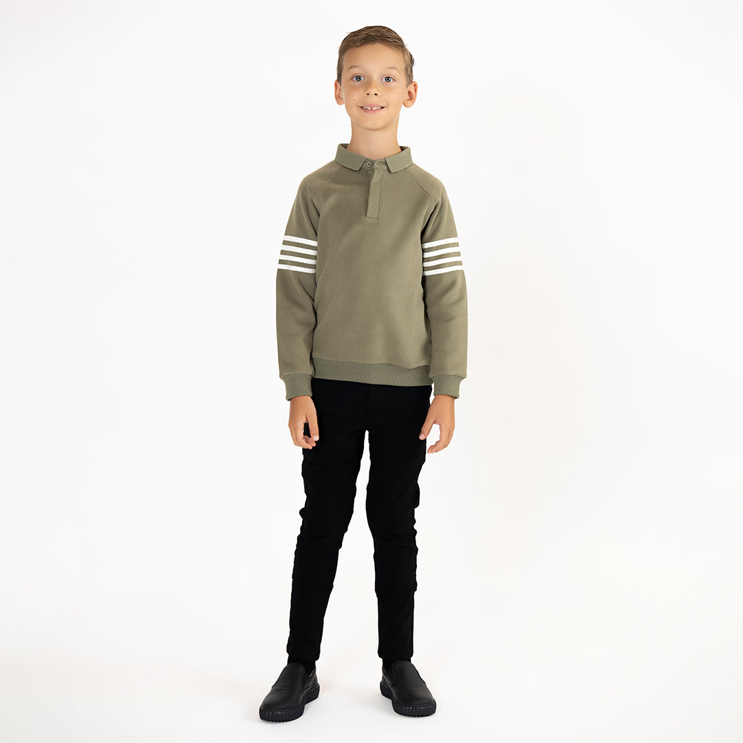 STRIPE SLEEVE POLO