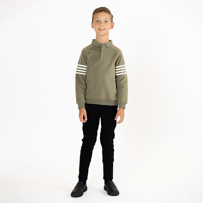 STRIPE SLEEVE POLO