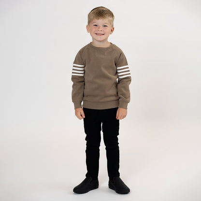 STRIPE SLEEVE SWEATSHIRT