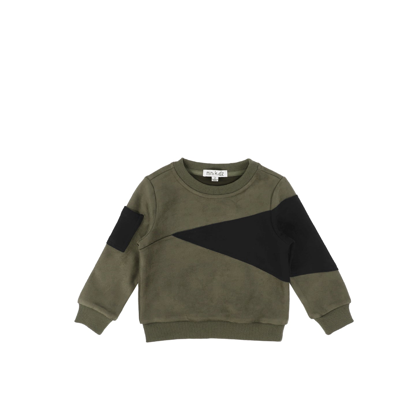 SUEDE SEAM SWEATSHIRT