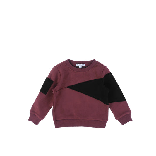 SUEDE SEAM SWEATSHIRT