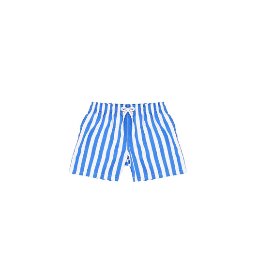 BLUE STRIPE SWIM SHORTS